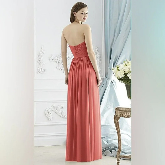 NWT DESSY Collection salmon / ginger pink prom dress / evening gown - Picture 5 of 14